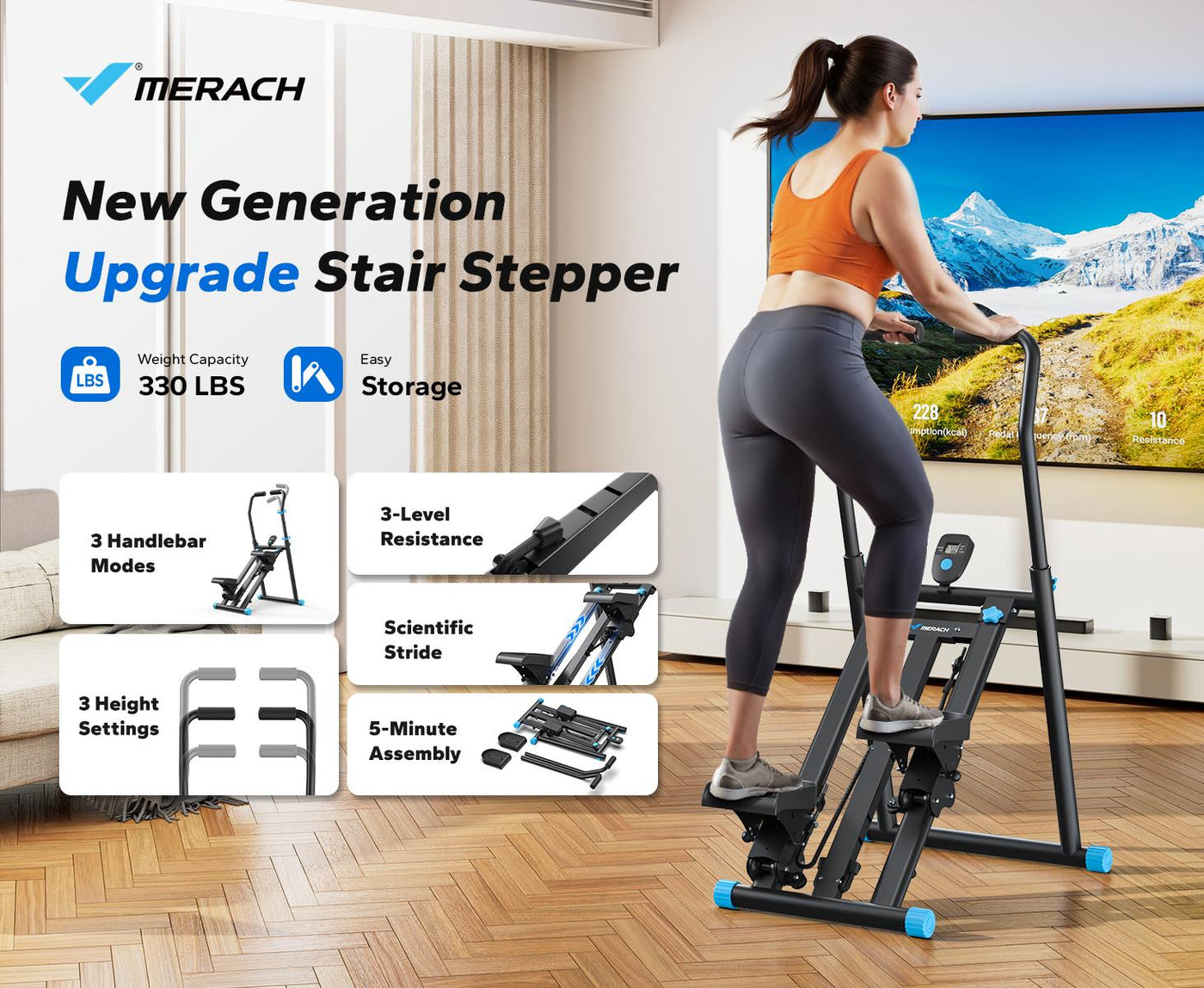 Folding Vertical Stair Stepper