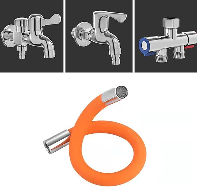Flexible faucet extension tube