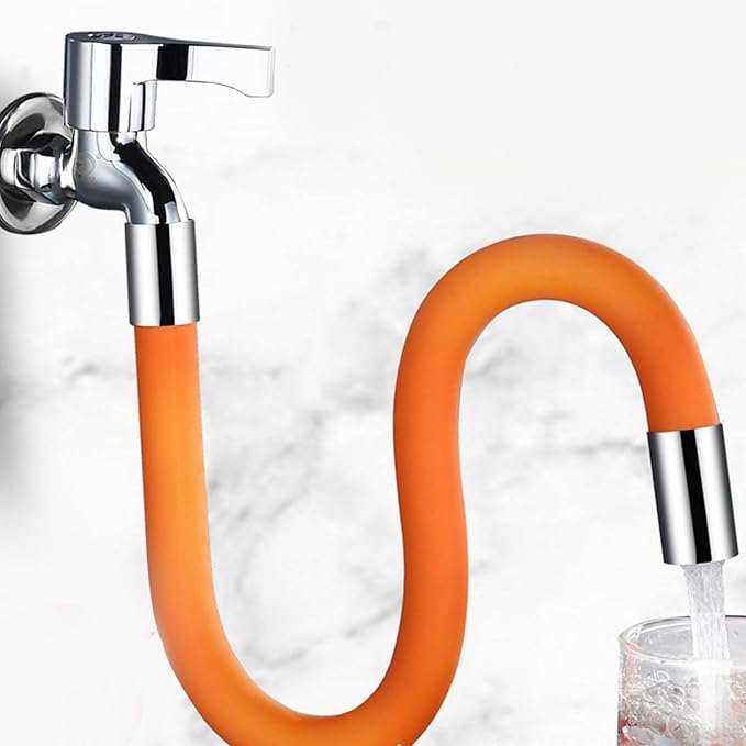 Flexible faucet extension tube