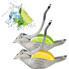 New Acrylic Manual Lemon Slice Squeezer, Portable Transparent Fruit Juicer, Elegance Bird Shape, Hand Juicer for Orange Lemon Lime Pomegranate
